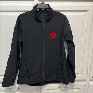 Ogio Commuter Soft Shell Zip Up Long Sleeve Black Jacket Red O Women Size L